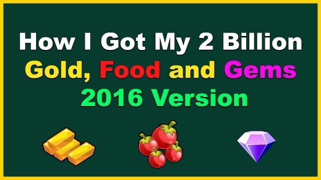 'How I Got My (2 Billion Gold), Food and Gems 2016 Version on Monster Legends'