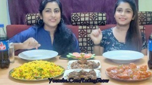 'Veg Fried Rice, Chilli Chicken & Chicken Kosha Eating Challenge || Eating Competition || Eating Show'