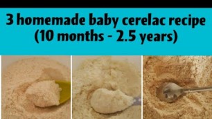 '3 Homemade Cerelac Recipe || Weight Gain Recipe for babies  #breakfreecooking'