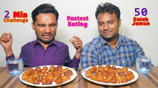 '2Min 50 GulabJamun Eating Challenge | Fastest Kala Jamun Eating Competition | Food Challenge India'