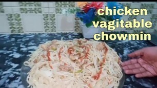 'chicken vegetable chowmin recipe by yummy food channel'