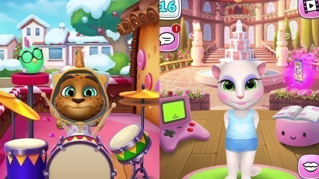 'Baby Talking Tom 2 Vs Baby Angela • Going On Toilet • Eating Food 