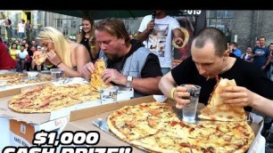 '$1000 Pizza Eating Contest vs Kate Ovens and Other Top Eaters!!'