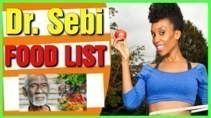 DR. SEBI FOOD LIST | ALKALINE Food List & Dr. Sebi MEAL PLAN Ideas