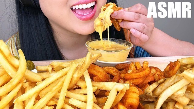 'ASMR MOST POPULAR FAST FOOD FRIES + CHEESE SAUCE (No Talking) | ASMR Phan'