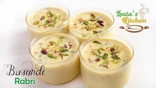 'Basundi Recipe - Rabri Recipe — Indian Vegetarian Dessert in Hindi with English Subtitles'