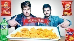 'EPIC LAYS CHIPS EATING CHALLENGE |  Lays Spicy Potato Chips Eating Competition| Food Challenge'