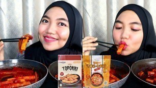 'REVIEW TOPOKKI HALAL PRODUKSI KOREA VS INDONESIA BONUS FISH CAKE & DOBU | KOREAN FOOD'