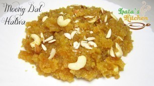 'Moong Dal Halwa Recipe Video — Indian Dessert Recipe in Hindi by Lata Jain'