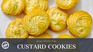 'Custard Cookies | Custard Biscuits | Vanilla Flavour | Gluten Free |  Zaiqa Food Channel'