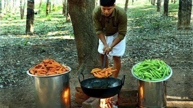 'Mirchi Bajji Recipe / Stuffed Chilli Snack Recipe | Village Food Channel'