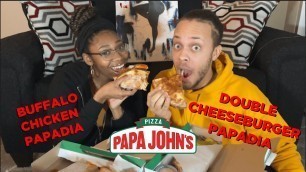 'Papa John\'s Cheeseburger & Buffalo Chicken Papadias | Fast Food Diaries [#3]'