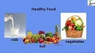 'Healthy Food-Pictures/Names (reading/explanation), English Lecture | Sabaq.pk |'