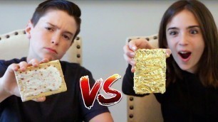 'THE 24K GOLD POP TART!! (Gold Food vs Real Food Challenge)'