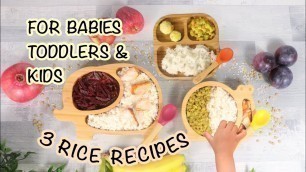 '3 RICE AND CURRY RECIPES FOR BABIES, TODDLERS & KIDS | WEIGHT GAIN BABY FOOD | CURRY FOR BABIES'