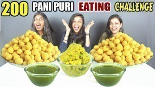 'GIRLS 200 PANI PURI / GOLGAPPA EATING CHALLENGE | Pani Puri Competition|Food Challenge India(Ep-143)'