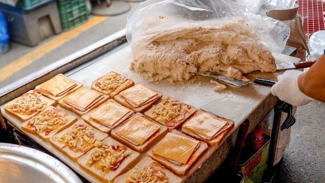 '어묵토스트 / master of fish cake toast making / korean street food'