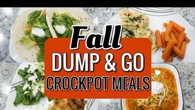 '5 EASY DUMP & GO DINNER RECIPES FOR FALL | SIMPLE CROCKPOT MEALS | SLOW COOKER | LivingThatMamaLife'