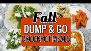 '5 EASY DUMP & GO DINNER RECIPES FOR FALL | SIMPLE CROCKPOT MEALS | SLOW COOKER | LivingThatMamaLife'