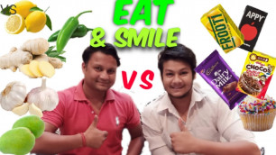 'Face Expression Challenge | eating spicy vegetables | food competition | food war'