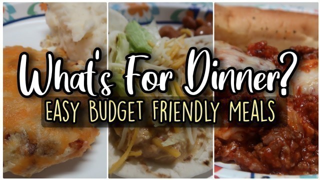 'What\'s For Dinner? | Easy Budget Friendly Meals | Family Meals'