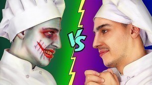 'Halloween Food vs Real Food Challenge! / Assustador Halloween Prank Wars!'