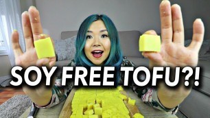 HOW TO MAKE TOFU WITHOUT SOY?! (2 ingredient ""tofu"" recipe...) // cook with me