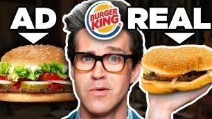 'Fast Food Ads vs. Real Life Food (Test)'