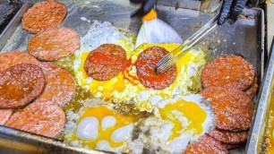 'Most EXTREME Street Food in Asia - The MOST SLOPPY Street Burger in THE WORLD w/ BUTTER EGGS!!!'