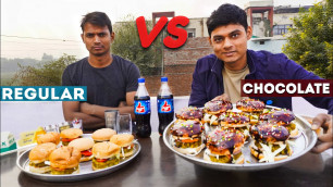 'Chocolate Vs Real Burger Eating Challenge | Chocolate Vs Real Food Challenge | Food Challenge'