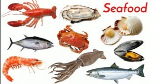 'Sea food | Sea food name and picture | Top 10 sea food | Easy English Learning Process'