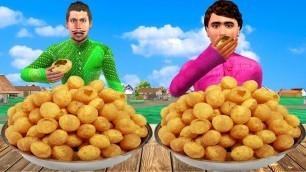 'गोलगप्पा पानी पूरी चुनौती Golgappa Pani Puri Food Challenge Comedy Video हिंदी कहानिय Hindi Kahaniya'