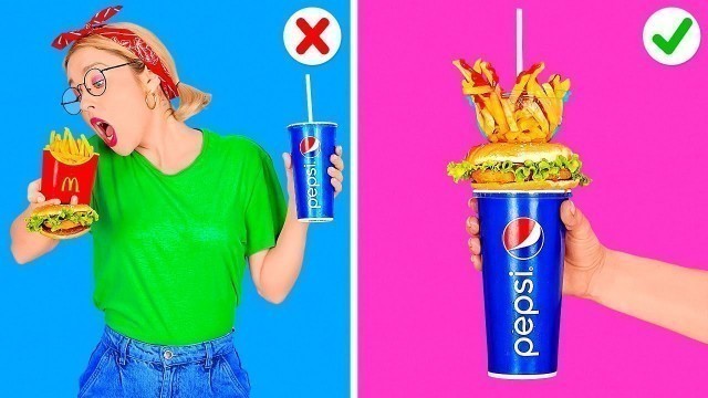 'ASTUCES SYMPAS DE FAST FOOD || Life Hacks Cools Pour Ta Nourriture Préférée par 123 GO ! FOOD'