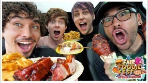 'First Drive-Thru Food Festival w/ Sam and Colby! (10,000+ CALORIES)'