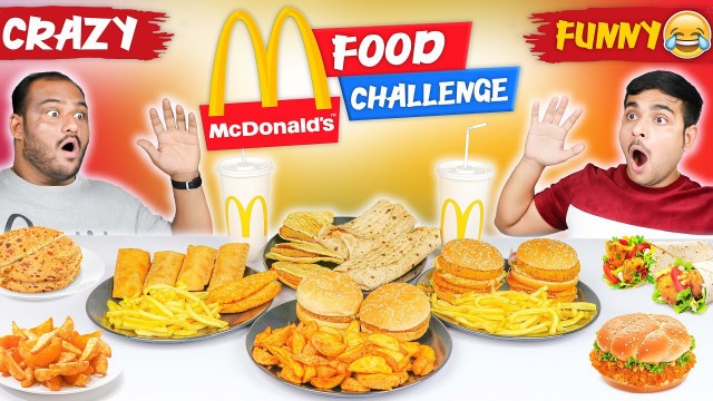 'EPIC MCDONALD\'S FOOD EATING CHALLENGE | McDonald\'s Veg Menu Challenge | Viwa Food World'