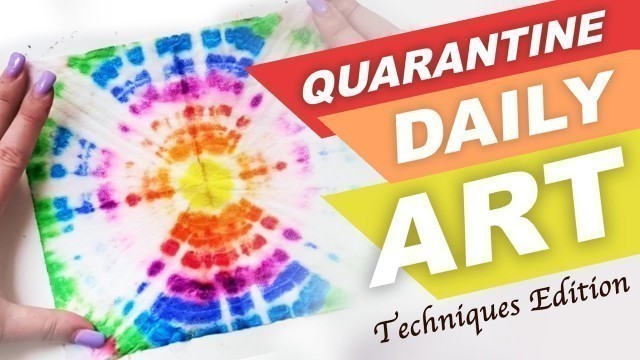 'DAILY ART: FUN PAINTING TEXTURE TIE-DYE NAPKINS!'