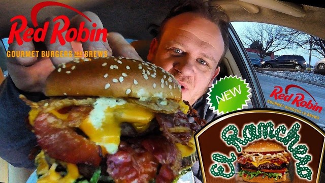 'RED ROBIN ☆EL RANCHERO 1-POUND BURGER☆ Food Review!!!'