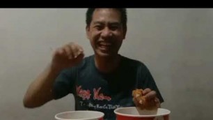 'Jollibee and KFC bucket meal with reaction, #mukbang#KFC#Jollibee'