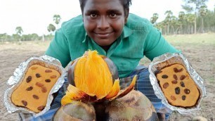 'Palm Fruit Cake|பனை பழத்தில் கேக்|Village Food Safari|Small Boy Suppu'