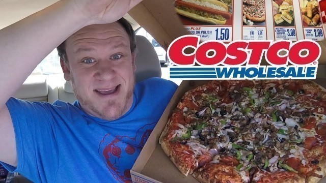 'COSTCO ☆$10 FOOD COURT 7-TOPPING COMBO PIZZA☆ Food Review!!!'