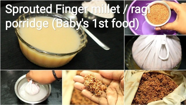 'Sprouted ragi porridge - First baby food - 6 months baby food - Baby food recipe - Baby food'