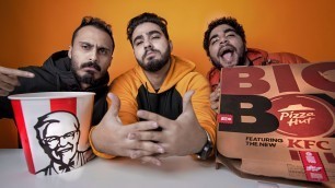 'تجربه بيتزا دجاج كنتاكي الجديده من بيتزا هت / KFC Chicken Pizza'