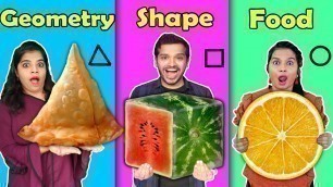 'Geometric Shaped Food Challenge | HUNGRY BIRDS'