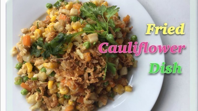 '[ENG-text ] Fried cauliflower Vegan dish/Delicious lunch recipes/Bông cải trắng xào với rau cải.'