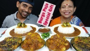 'Food Eating Challenge Durga Puja Special Food Mukbang Show'