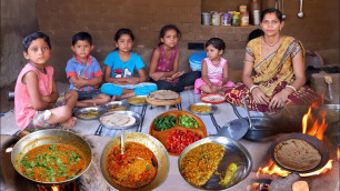 'Making Lunch Food For The Gujarat  Village Family || Mix Daal Recipe || Village Life In Gujarat'