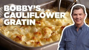 'Cheesy Cauliflower Gratin with Bobby Flay | Boy Meets Grill | Food Network'