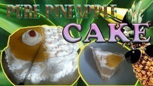 'Tasty and 100% natural pineapple cake recipe/Easy to make/without food colour and  no essence'