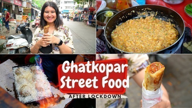 'Ghatkopar Street Food (KHAU GALLI) | Pizza Shots, Frankie, Jalebi Fafda & More | Golgappa Girl'