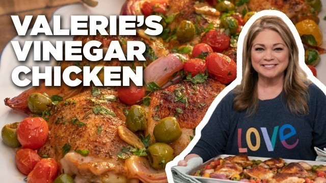 'Valerie Bertinelli\'s Sheet Pan Vinegar Chicken Recipe | Valerie\'s Home Cooking | Food Network'